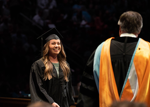Students graduate from College of Physical Sciences and Engineering. Convocation held in the Hart Building Auditorium.