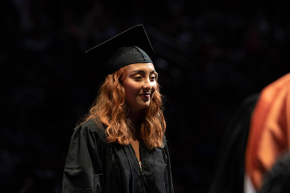 Students graduate from College of Physical Sciences and Engineering. Convocation held in the Hart Building Auditorium.