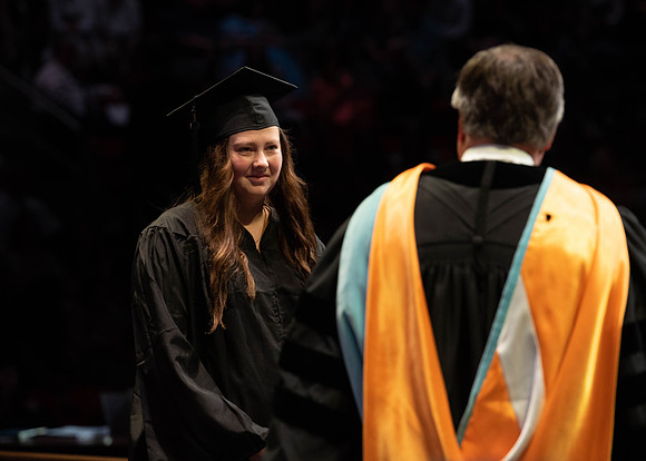 Students graduate from College of Physical Sciences and Engineering. Convocation held in the Hart Building Auditorium.