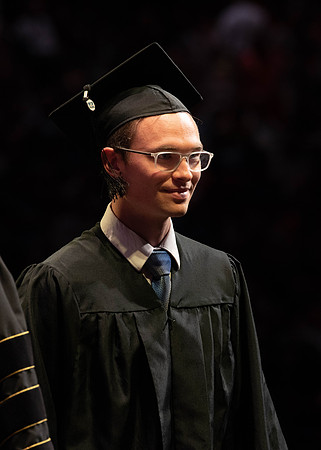 Students graduate from College of Physical Sciences and Engineering. Convocation held in the Hart Building Auditorium.