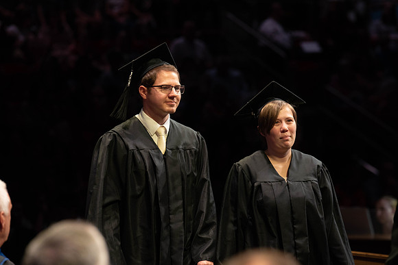 Students graduate from College of Physical Sciences and Engineering. Convocation held in the Hart Building Auditorium.
