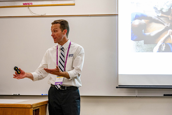 Adults gather at Brigham Young Univeristy - Idaho, for classes hosted by different Educators for Education Week.