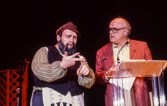 Gordon Jump, right, and another theatre member perform on Centennial Spectacular Night.