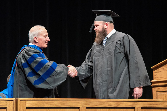 Graduates during convocation of the College of Physical Sciences and Engineering.
