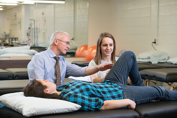 Lynn Perkes teaches Physical Therapy Lab.