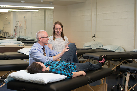 Lynn Perkes teaches Physical Therapy Lab.