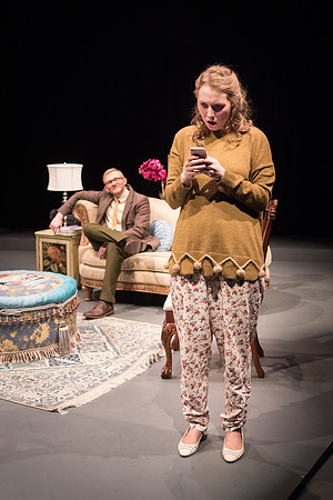 "In Gian Carlos Menotti's comic one-act The Telephone, a young suitor, Ben, comes to visit Lucy at her apartment and wants to ask her a question. Then the phone rings--and rings again--and again."