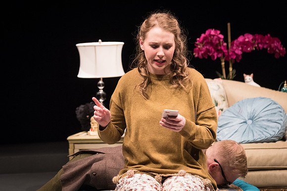 "In Gian Carlos Menotti's comic one-act The Telephone, a young suitor, Ben, comes to visit Lucy at her apartment and wants to ask her a question. Then the phone rings--and rings again--and again."
