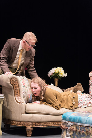"In Gian Carlos Menotti's comic one-act The Telephone, a young suitor, Ben, comes to visit Lucy at her apartment and wants to ask her a question. Then the phone rings--and rings again--and again."
