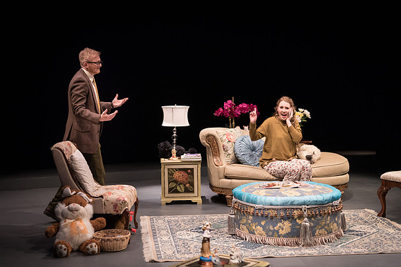 "In Gian Carlos Menotti's comic one-act The Telephone, a young suitor, Ben, comes to visit Lucy at her apartment and wants to ask her a question. Then the phone rings--and rings again--and again."