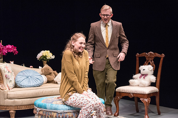 A man attempts to propose to his girlfriend, who is constantly glued to her phone, in this comical one-act opera at BYU-Idaho.