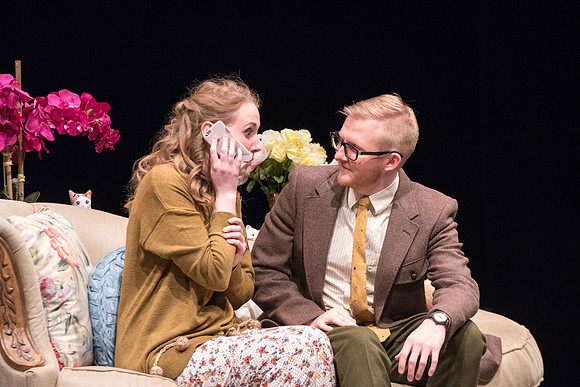 A man attempts to propose to his girlfriend, who is constantly glued to her phone, in this comical one-act opera at BYU-Idaho.
