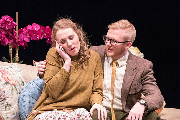 A man attempts to propose to his girlfriend, who is constantly glued to her phone, in this comical one-act opera at BYU-Idaho.