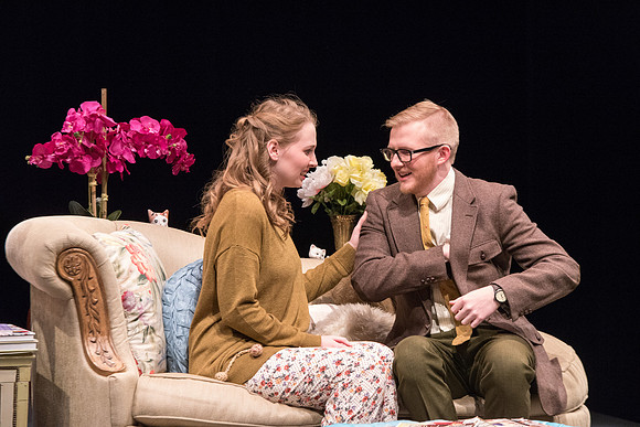 A man attempts to propose to his girlfriend, who is constantly glued to her phone, in this comical one-act opera at BYU-Idaho.
