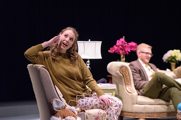A man attempts to propose to his girlfriend, who is constantly glued to her phone, in this comical one-act opera at BYU-Idaho.