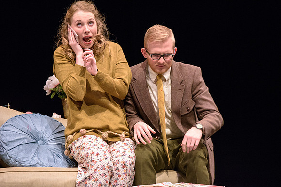 A man attempts to propose to his girlfriend, who is constantly glued to her phone, in this comical one-act opera at BYU-Idaho.