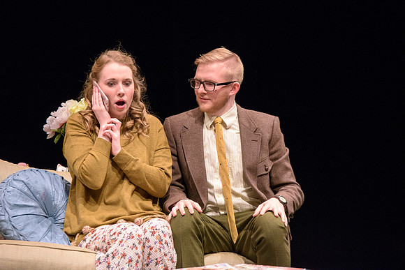 A man attempts to propose to his girlfriend, who is constantly glued to her phone, in this comical one-act opera at BYU-Idaho.