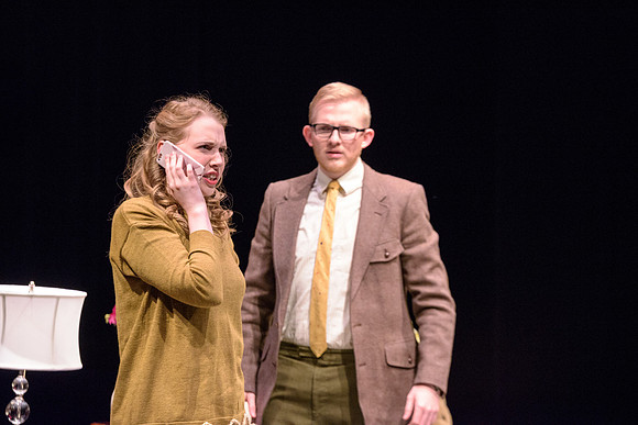 A man attempts to propose to his girlfriend, who is constantly glued to her phone, in this comical one-act opera at BYU-Idaho.