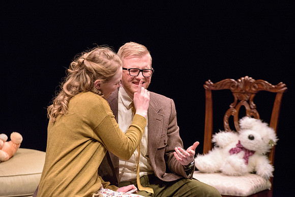A man attempts to propose to his girlfriend, who is constantly glued to her phone, in this comical one-act opera at BYU-Idaho.