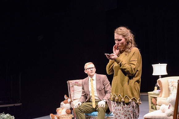 A man attempts to propose to his girlfriend, who is constantly glued to her phone, in this comical one-act opera at BYU-Idaho.
