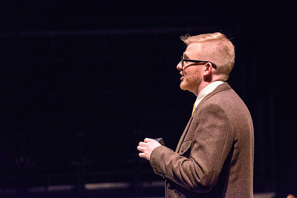 A man attempts to propose to his girlfriend, who is constantly glued to her phone, in this comical one-act opera at BYU-Idaho.