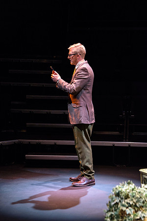 A man attempts to propose to his girlfriend, who is constantly glued to her phone, in this comical one-act opera at BYU-Idaho.