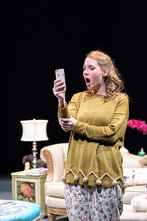 A man attempts to propose to his girlfriend, who is constantly glued to her phone, in this comical one-act opera at BYU-Idaho.