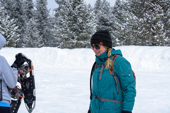 Students go snowshoeing at Harriman Park, located in Island Park, Idaho