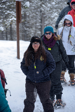 Students go snowshoeing at Harriman Park, located in Island Park, Idaho