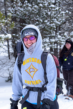 Students go snowshoeing at Harriman Park, located in Island Park, Idaho
