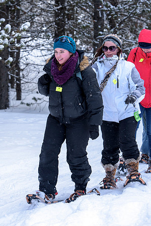 Students go snowshoeing at Harriman Park, located in Island Park, Idaho