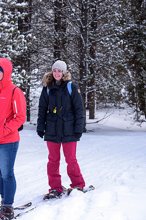 Students go snowshoeing at Harriman Park, located in Island Park, Idaho