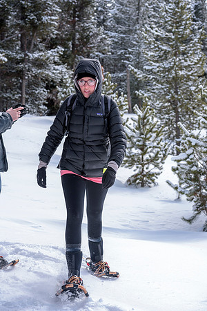 Students go snowshoeing at Harriman Park, located in Island Park, Idaho