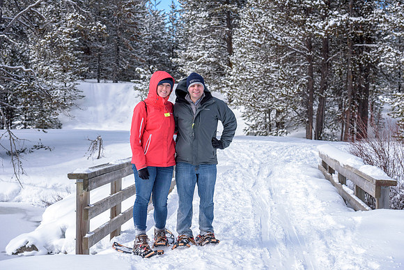 Students go snowshoeing at Harriman Park, located in Island Park, Idaho