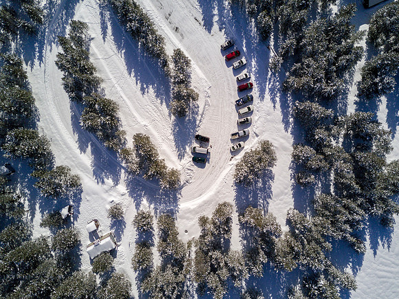 Students go snowshoeing at Harriman Park, located in Island Park, Idaho