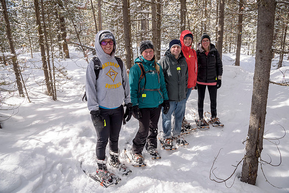 Students go snowshoeing at Harriman Park, located in Island Park, Idaho