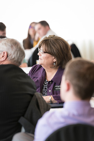 Pathway student employees meet together to discuss the Pathway program.