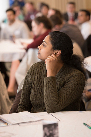 Pathway student employees meet together to discuss the Pathway program.