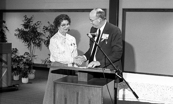 Award recipient. Faculty Robert Wilkes. March 1988