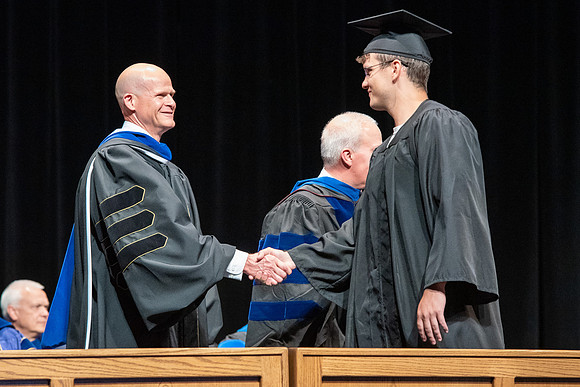 Graduates during convocation of the College of Physical Sciences and Engineering.
