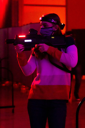 BYUI students play laser tag in the Manwaring Center.