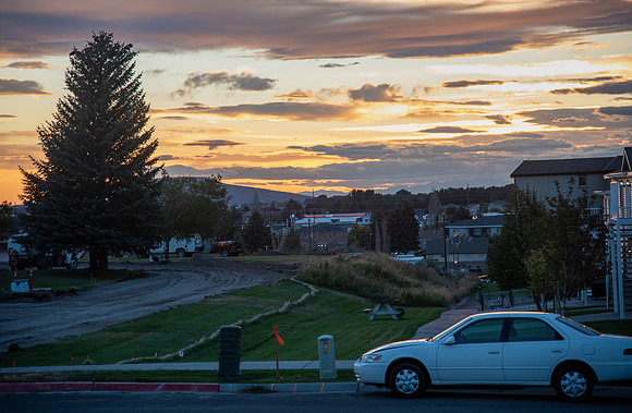 Sunset over Rexburg.