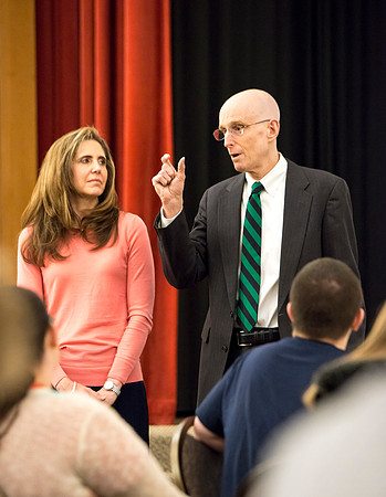 President and Sister Eyring answer questions at an Interdisciplinary Studies Conference.