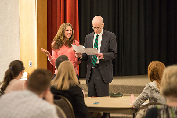 President and Sister Eyring answer questions at an Interdisciplinary Studies Conference.