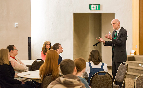 President and Sister Eyring answer questions at an Interdisciplinary Studies Conference.