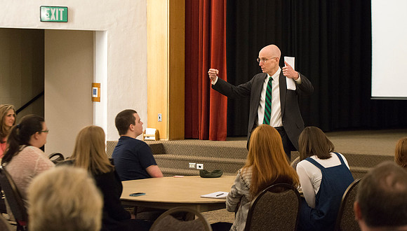 President and Sister Eyring answer questions at an Interdisciplinary Studies Conference.