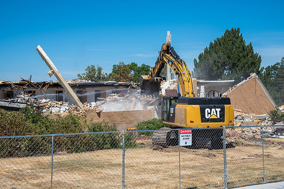 Big D Construction doing some major Destruction to the Kirkham Building.