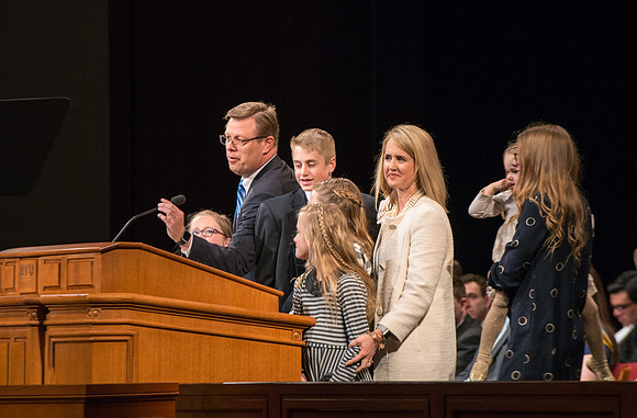President and Sister Gilbert give their farewell devotional address at BYU-Idaho.