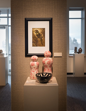 Student artwork displayed in the Spori Art Gallery.