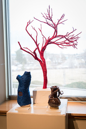 Student artwork displayed in the Spori Art Gallery.